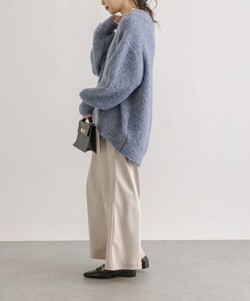 RIVE DROITE（リヴドロワ）の「ブークレーボリュームスリーブニット（ニット/セーター・レディース・ブルー/モカ・FREE）」の6枚目の写真