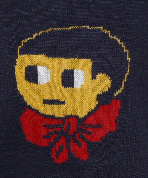 GROUNDWORK（グラウンドワーク）の「【UNISEX】GROUNDWORK／BOTTART KNIT　 2985991（ニット/セーター・レディース・ネイビー/ベージュ/ボルドー・MEDIUM/LARGE）」の4枚目の写真