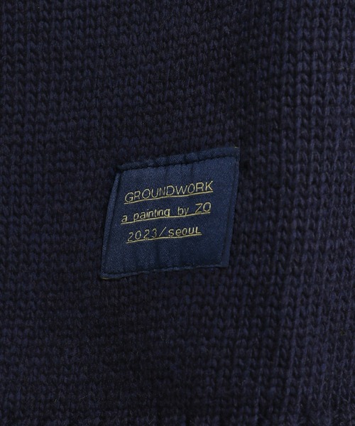 GROUNDWORK（グラウンドワーク）の「【UNISEX】GROUNDWORK／BOTTART KNIT　 2985991（ニット/セーター・レディース・ネイビー/ベージュ/ボルドー・MEDIUM/LARGE）」の6枚目の写真
