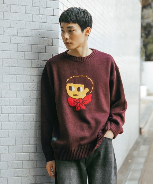 GROUNDWORK（グラウンドワーク）の「【UNISEX】GROUNDWORK／BOTTART KNIT　 2985991（ニット/セーター・レディース・ネイビー/ベージュ/ボルドー・MEDIUM/LARGE）」の16枚目の写真