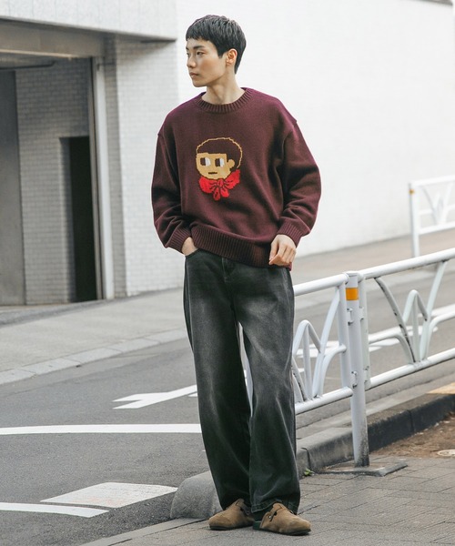 GROUNDWORK（グラウンドワーク）の「【UNISEX】GROUNDWORK／BOTTART KNIT　 2985991（ニット/セーター・レディース・ネイビー/ベージュ/ボルドー・MEDIUM/LARGE）」の17枚目の写真