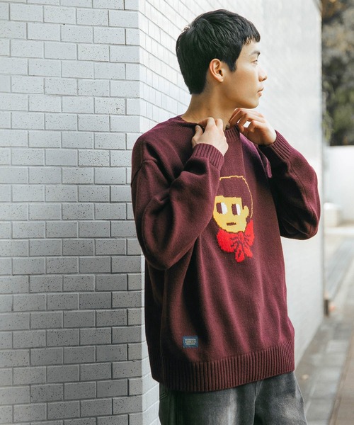 GROUNDWORK（グラウンドワーク）の「【UNISEX】GROUNDWORK／BOTTART KNIT　 2985991（ニット/セーター・レディース・ネイビー/ベージュ/ボルドー・MEDIUM/LARGE）」の15枚目の写真