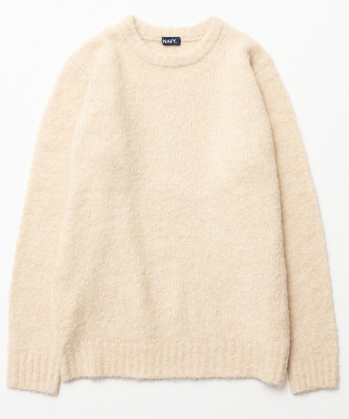 NAVY（ネイビー）の「NAVY ウール混ニット（ニット/セーター・メンズ・カーキ/チャコールグレー/ネイビー/アイボリー・L/M/XL）」の12枚目の写真