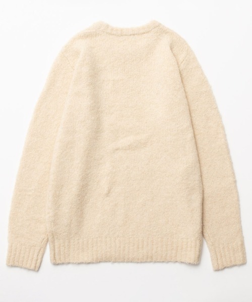 NAVY（ネイビー）の「NAVY ウール混ニット（ニット/セーター・メンズ・カーキ/チャコールグレー/ネイビー/アイボリー・L/M/XL）」の7枚目の写真