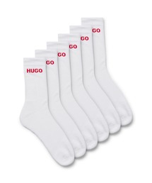 6パック HUGOロゴディテール クオーターレングス ソックス
