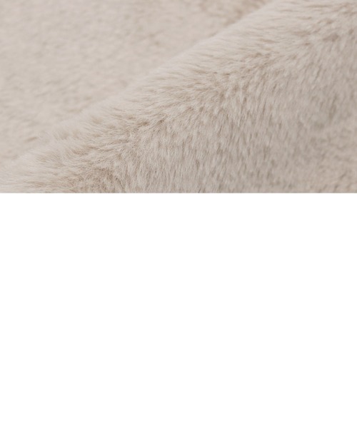 KOBE LETTUCE（コウベレタス）の「フェイクファーノーカラーコート（ノーカラーコート・レディース・グレー/ベージュ/ブラック/アイボリー/ベビーピンク・FREE）」の10枚目の写真