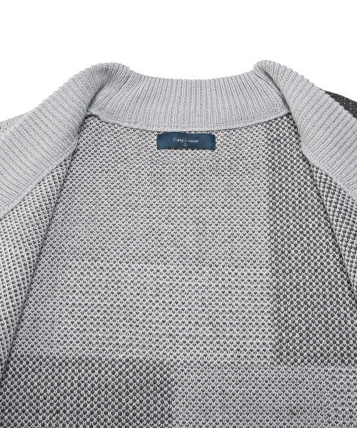 LUXSTYLE(ラグスタイル)の「ブロック切替オーバーサイズカーディガン(カーディガン/ボレロ・メンズ・ベージュ/グレー・L/M)」の12枚目の写真