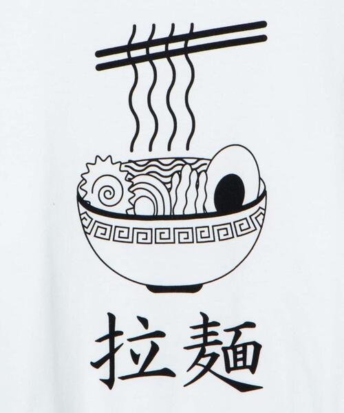 WEGO（ウィゴー）の「WEGO/ラーメンプリントT（Tシャツ/カットソー・メンズ・ブラック/ホワイト・MEDIUM/XX-LARGE/X-LARGE/LARGE）」の3枚目の写真