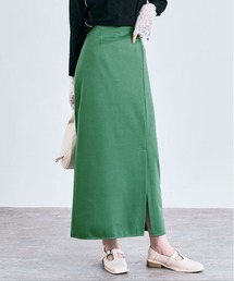 アロムリリィ 2025 サイドスリット パネル スカート 日本製 グリーン アロムリリィ 2025 サイドスリット パネル スカート 日本製