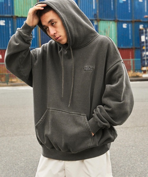 NBA/エヌビーエー 別注 ロゴ刺繍/プリント ピグメント加工ビッグ