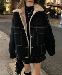 デニム ボア ジャケット