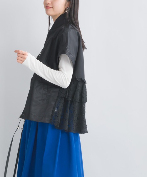 PICCIN（ピッチン）の「【WEB限定】2WAYレースドッキングブルゾン（ブルゾン・レディース・ブラック/カーキ・M）」の12枚目の写真