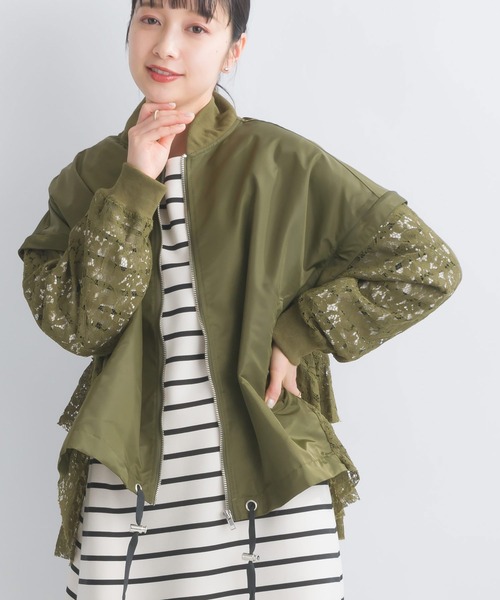 PICCIN（ピッチン）の「【WEB限定】2WAYレースドッキングブルゾン（ブルゾン・レディース・ブラック/カーキ・M）」の14枚目の写真