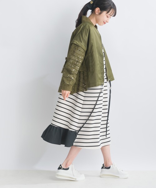 PICCIN（ピッチン）の「【WEB限定】2WAYレースドッキングブルゾン（ブルゾン・レディース・ブラック/カーキ・M）」の22枚目の写真