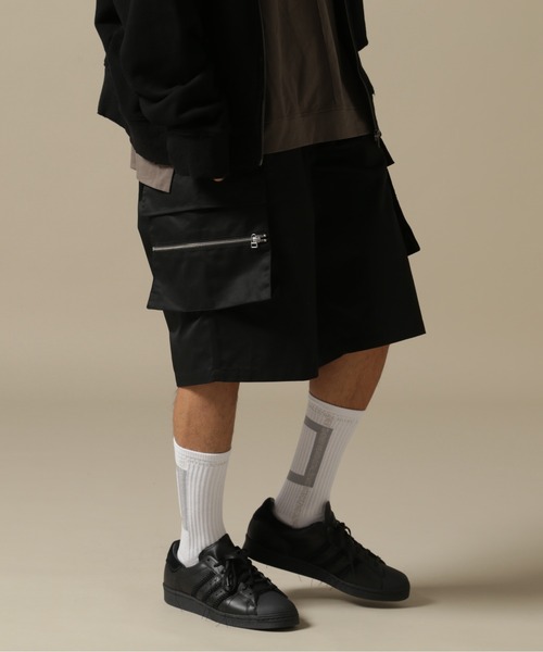 DANKE SCHON（ダンケシェーン）の「DankeSchon/ダンケシェーン/TCツイルジップカーゴショーツ（カーゴパンツ・メンズ・ホワイト/ブラック・MEDIUM/LARGE）」の2枚目の写真