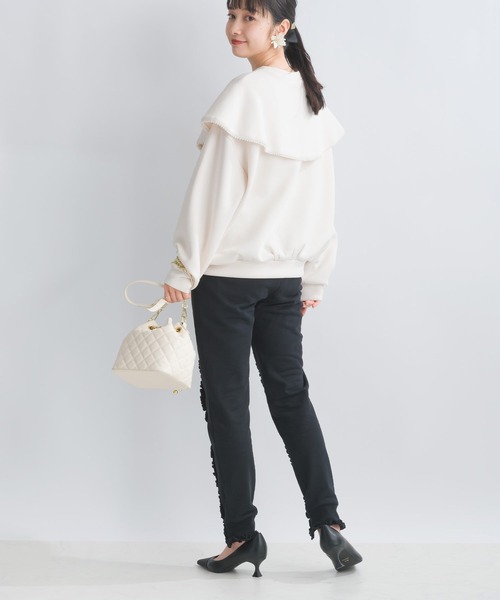 PICCIN(ピッチン)の「【WEB限定】スポンジリバービッグカラープルオーバー(Tシャツ/カットソー・レディース・オフホワイト/ブラック系その他/グレー・S/M/L)」の10枚目の写真