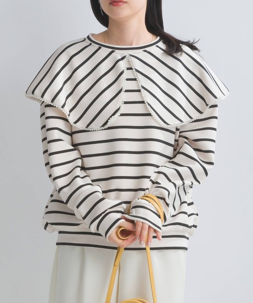 PICCIN(ピッチン)の「【WEB限定】スポンジリバービッグカラープルオーバー(Tシャツ/カットソー・レディース・オフホワイト/ブラック系その他/グレー・S/M/L)」の11枚目の写真