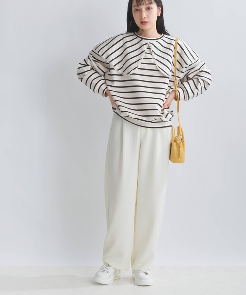 PICCIN(ピッチン)の「【WEB限定】スポンジリバービッグカラープルオーバー(Tシャツ/カットソー・レディース・オフホワイト/ブラック系その他/グレー・S/M/L)」の14枚目の写真