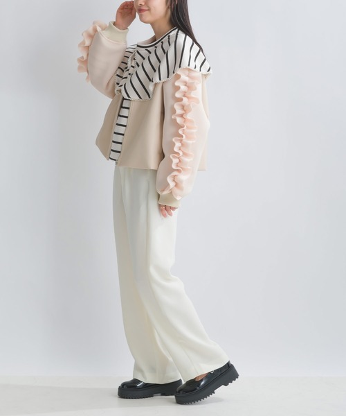 PICCIN(ピッチン)の「【WEB限定】スポンジリバービッグカラープルオーバー(Tシャツ/カットソー・レディース・オフホワイト/ブラック系その他/グレー・S/M/L)」の16枚目の写真