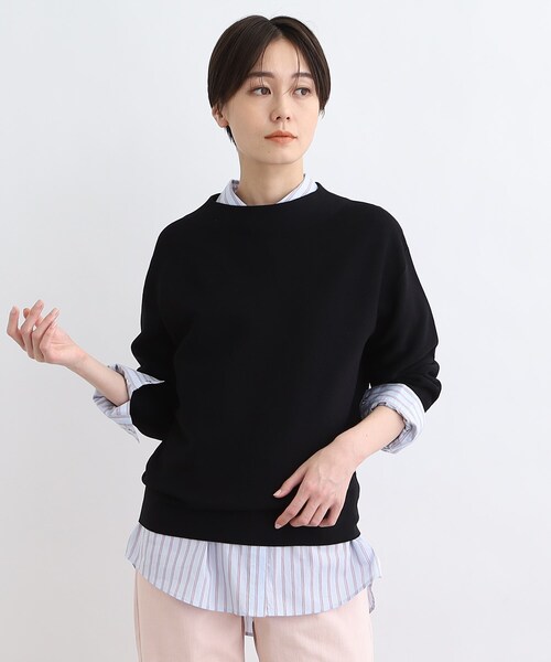 【セール】【春の新作！／洗える／ボーダー柄】ボトルネックニット（ニット/セーター）｜INDIVI（インディヴィ）