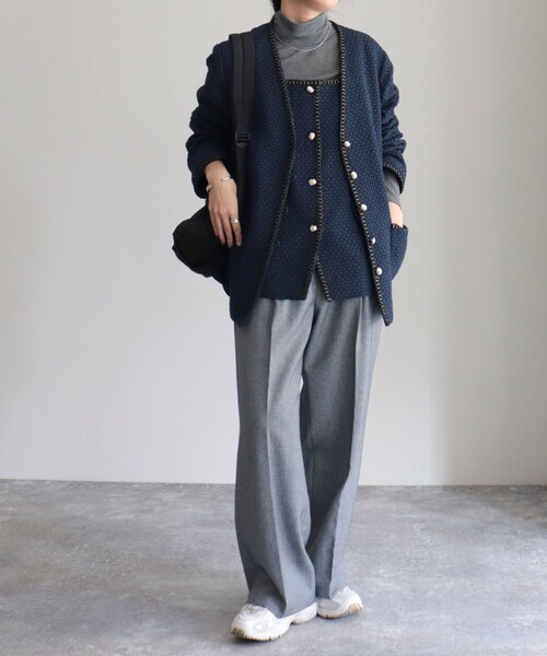 freddy ノーカラージャケット fredy＆gloster 刺繍ノーカラーデニム