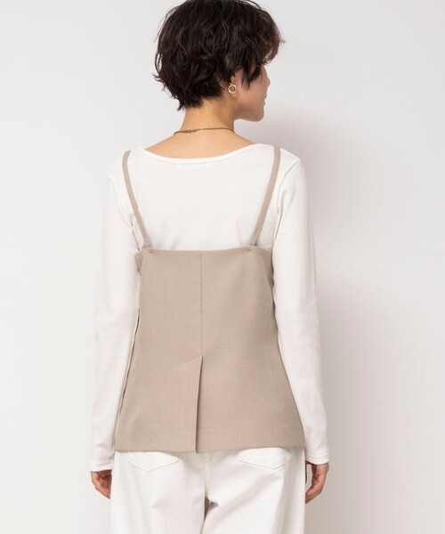 Rie Miller（リエミラー）の「《セットアップ対応》ウォッシャブルビスチェ（ベスト・レディース・ベージュ/ブラック・38）」の6枚目の写真