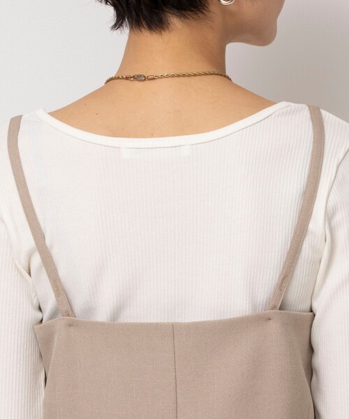 Rie Miller（リエミラー）の「《セットアップ対応》ウォッシャブルビスチェ（ベスト・レディース・ベージュ/ブラック・38）」の5枚目の写真