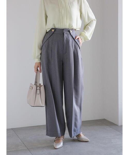 Te chichi(テチチ)の「ツイルワイドスラックス(その他パンツ・レディース・ミント/オフホワイト/グレー・F)」の14枚目の写真