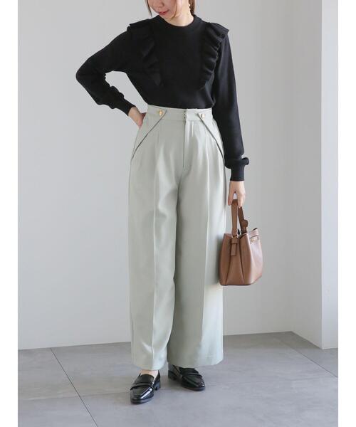 Te chichi(テチチ)の「ツイルワイドスラックス(その他パンツ・レディース・ミント/オフホワイト/グレー・F)」の12枚目の写真