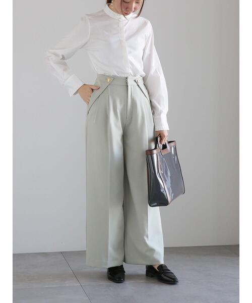 Te chichi(テチチ)の「ツイルワイドスラックス(その他パンツ・レディース・ミント/オフホワイト/グレー・F)」の21枚目の写真