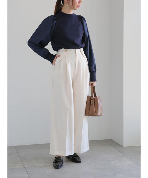 Te chichi(テチチ)の「ツイルワイドスラックス(その他パンツ・レディース・ミント/オフホワイト/グレー・F)」の7枚目の写真