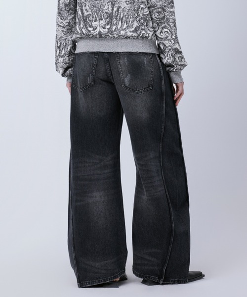 JNBY（ジェーエヌビーワイ）の「Stylized Curved-leg Jeans / カーブジーンズ（デニムパンツ・レディース・ブルー/グレー/ブラック・34/38/36）」の9枚目の写真