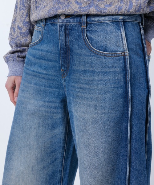 JNBY（ジェーエヌビーワイ）の「Stylized Curved-leg Jeans / カーブジーンズ（デニムパンツ・レディース・ブルー/グレー/ブラック・34/38/36）」の17枚目の写真