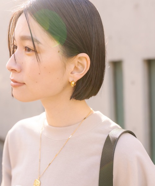 RIVE DROITE(リヴドロワ)の「R.good(アールドットグッド)/miniHOOPピアス(ピアス(両耳用)・レディース・シルバー/ゴールド・FREE)」の8枚目の写真