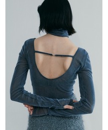 SORIN | Flocky Tulle Ballerina Neck Bodysuit/フロッキーチュール バレリーナネックボディスーツ(Tシャツ/カットソー)