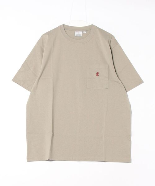Gramicci(グラミチ)の「GRAMICCI/グラミチ 半袖Tシャツ レギュラーシルエット オーガニックコットン G304-OGJ(Tシャツ/カットソー・メンズ・ブルーグレー/スミクロ/ストーン/ホワイト/ヘザーグレー/カーキ・XL/L/M)」の6枚目の写真