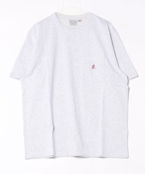 Gramicci(グラミチ)の「GRAMICCI/グラミチ 半袖Tシャツ レギュラーシルエット オーガニックコットン G304-OGJ(Tシャツ/カットソー・メンズ・ブルーグレー/スミクロ/ストーン/ホワイト/ヘザーグレー/カーキ・XL/L/M)」の4枚目の写真