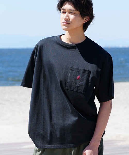 Gramicci(グラミチ)の「GRAMICCI/グラミチ 半袖Tシャツ レギュラーシルエット オーガニックコットン G304-OGJ(Tシャツ/カットソー・メンズ・ブルーグレー/スミクロ/ストーン/ホワイト/ヘザーグレー/カーキ・XL/L/M)」の17枚目の写真