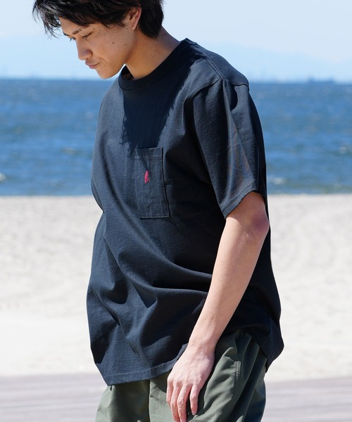Gramicci(グラミチ)の「GRAMICCI/グラミチ 半袖Tシャツ レギュラーシルエット オーガニックコットン G304-OGJ(Tシャツ/カットソー・メンズ・ブルーグレー/スミクロ/ストーン/ホワイト/ヘザーグレー/カーキ・XL/L/M)」の18枚目の写真