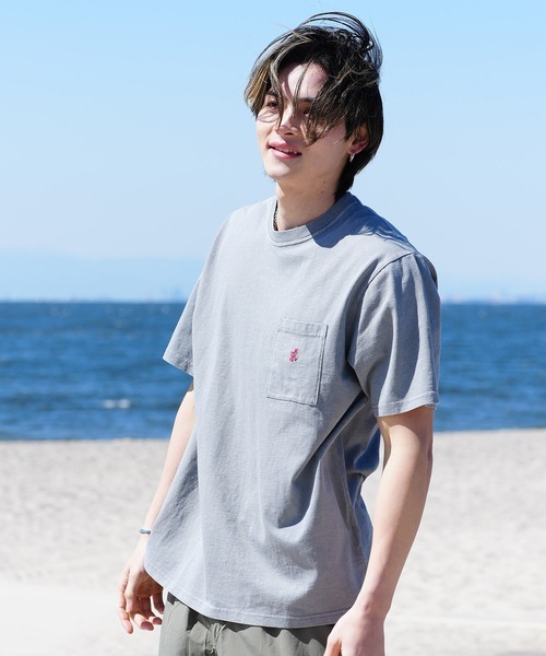 Gramicci(グラミチ)の「GRAMICCI/グラミチ 半袖Tシャツ レギュラーシルエット オーガニックコットン G304-OGJ(Tシャツ/カットソー・メンズ・ブルーグレー/スミクロ/ストーン/ホワイト/ヘザーグレー/カーキ・XL/L/M)」の22枚目の写真