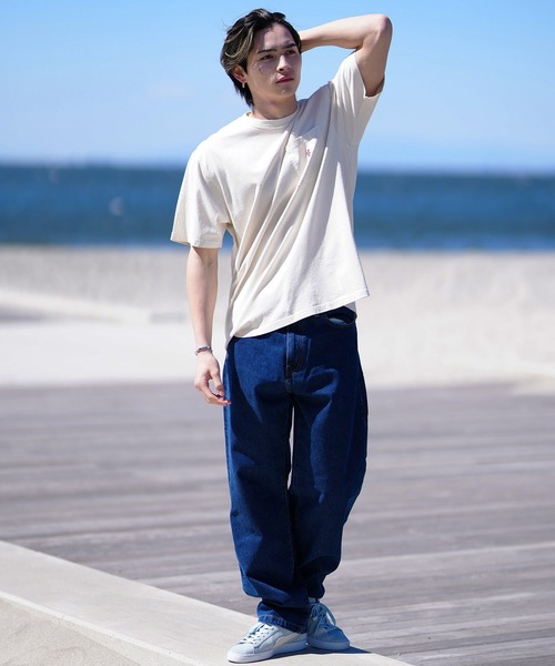 Gramicci(グラミチ)の「GRAMICCI/グラミチ 半袖Tシャツ レギュラーシルエット オーガニックコットン G304-OGJ(Tシャツ/カットソー・メンズ・ブルーグレー/スミクロ/ストーン/ホワイト/ヘザーグレー/カーキ・XL/L/M)」の15枚目の写真