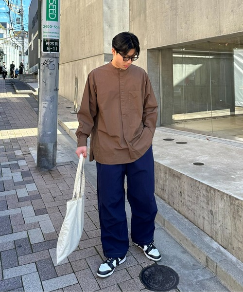 SOUNDSGOOOOD(サウンズグッド)の「【SOUNDS GOOOOD / サウンズグッド】切替バックジップバンドカラープルオーバーシャツ(シャツ/ブラウス・メンズ・ブラック/ブラウン/サックスブルー/ブルー・ONE SIZE)」の12枚目の写真