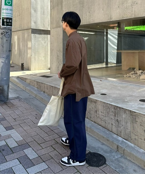 SOUNDSGOOOOD(サウンズグッド)の「【SOUNDS GOOOOD / サウンズグッド】切替バックジップバンドカラープルオーバーシャツ(シャツ/ブラウス・メンズ・ブラック/ブラウン/サックスブルー/ブルー・ONE SIZE)」の13枚目の写真