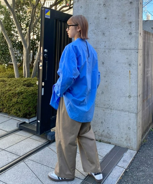 SOUNDSGOOOOD(サウンズグッド)の「【SOUNDS GOOOOD / サウンズグッド】切替バックジップバンドカラープルオーバーシャツ(シャツ/ブラウス・メンズ・ブラック/ブラウン/サックスブルー/ブルー・ONE SIZE)」の22枚目の写真