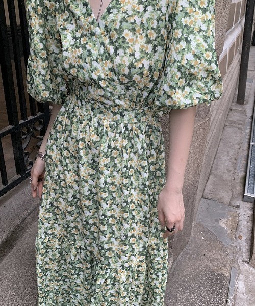 N.s(エヌドットエス)の「花柄カシュクールワンピース(ワンピース・レディース・グリーン・M/S/L)」の14枚目の写真