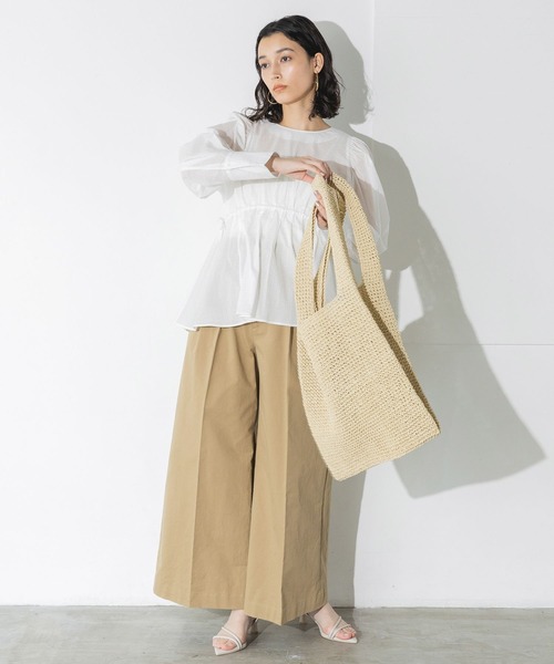 アパートバイローリーズapart by lowrys リップルペプラムブラウス A part by（アパートバイ）の「リップルペプラムブラウス
