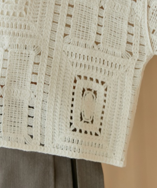 VIS（ビス）の「クロシェカーデガン（カーディガン/ボレロ・レディース・ブラック/キナリ・FREE）」の20枚目の写真