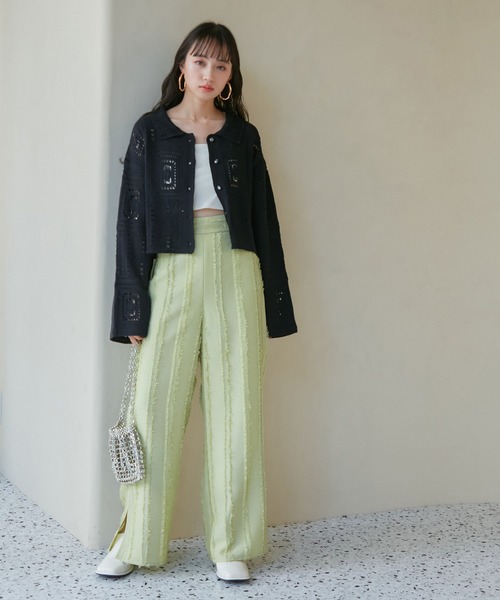 VIS（ビス）の「クロシェカーデガン（カーディガン/ボレロ・レディース・ブラック/キナリ・FREE）」の17枚目の写真