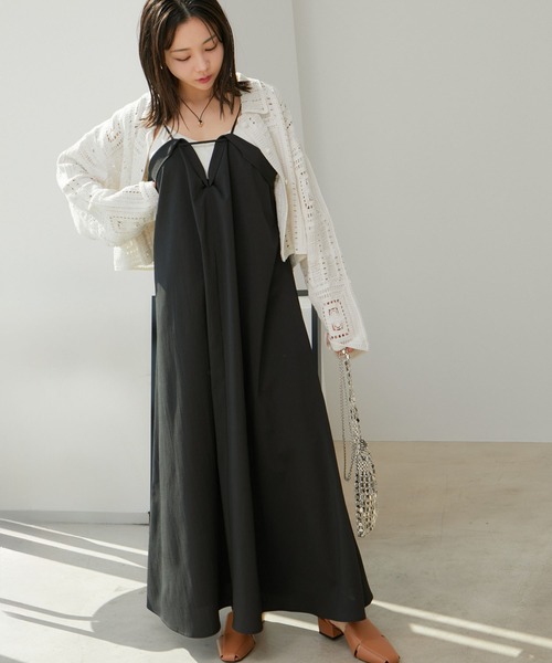 VIS（ビス）の「クロシェカーデガン（カーディガン/ボレロ・レディース・ブラック/キナリ・FREE）」の8枚目の写真