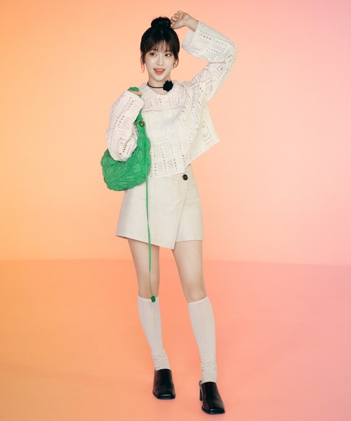 VIS（ビス）の「クロシェカーデガン（カーディガン/ボレロ・レディース・ブラック/キナリ・FREE）」の4枚目の写真